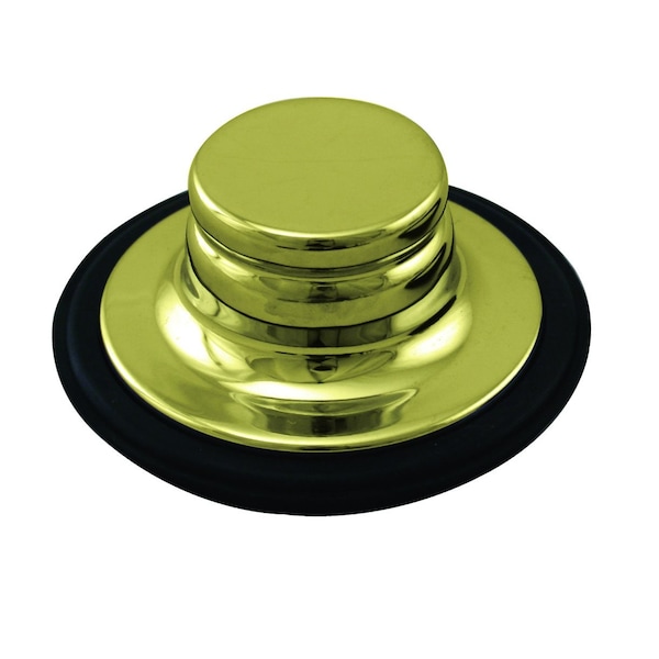 Westbrass InSinkErator Style Brass Disposal Stopper for Garbage Disposal in Polished Brass D209-01 - main